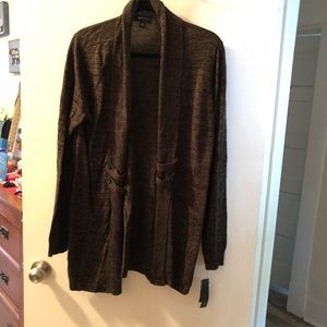 AB Studio Women’s Olive Heathered Cardigan NWT